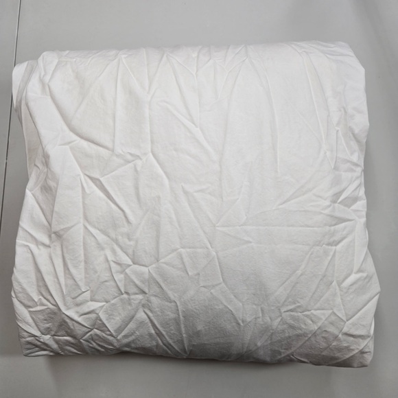 QUINCE Classic Organic Percale Fitted Sheet Set Queen White 3183 - Picture 6 of 13